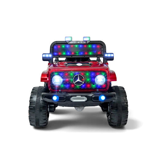 PATOYS | 12V Kids 4X4 Ride On Mercedes Style Police SUV | Model 518 (White)