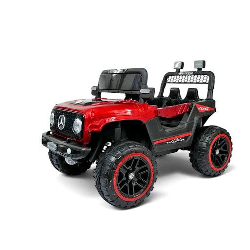 PATOYS | 12V Kids 4X4 Ride On Mercedes Style Police SUV | Model 518 (White)