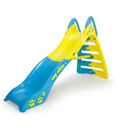 Injusa | My Firts Slide, Children 2-6 Years, Permanent Decoration, Water Slide Hose Inlet, Blue and Yellow - PATOYS