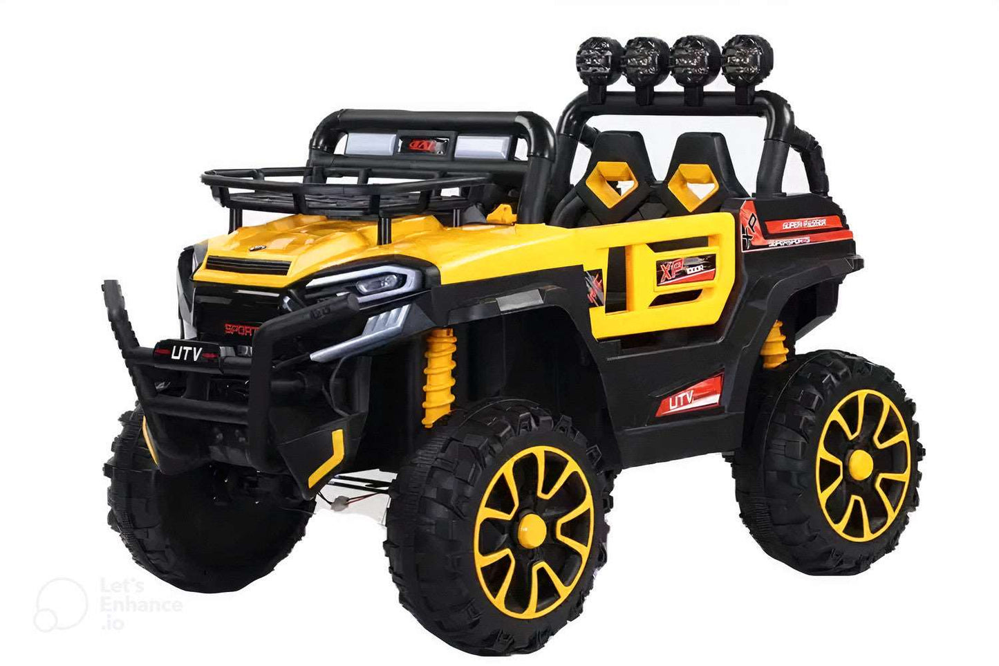 PATOYS | 4X4 Toys Jeep Battery Operated Ride on Jeep - UTV 2 – 8 Years Yellow Ride on Jeep PATOYS