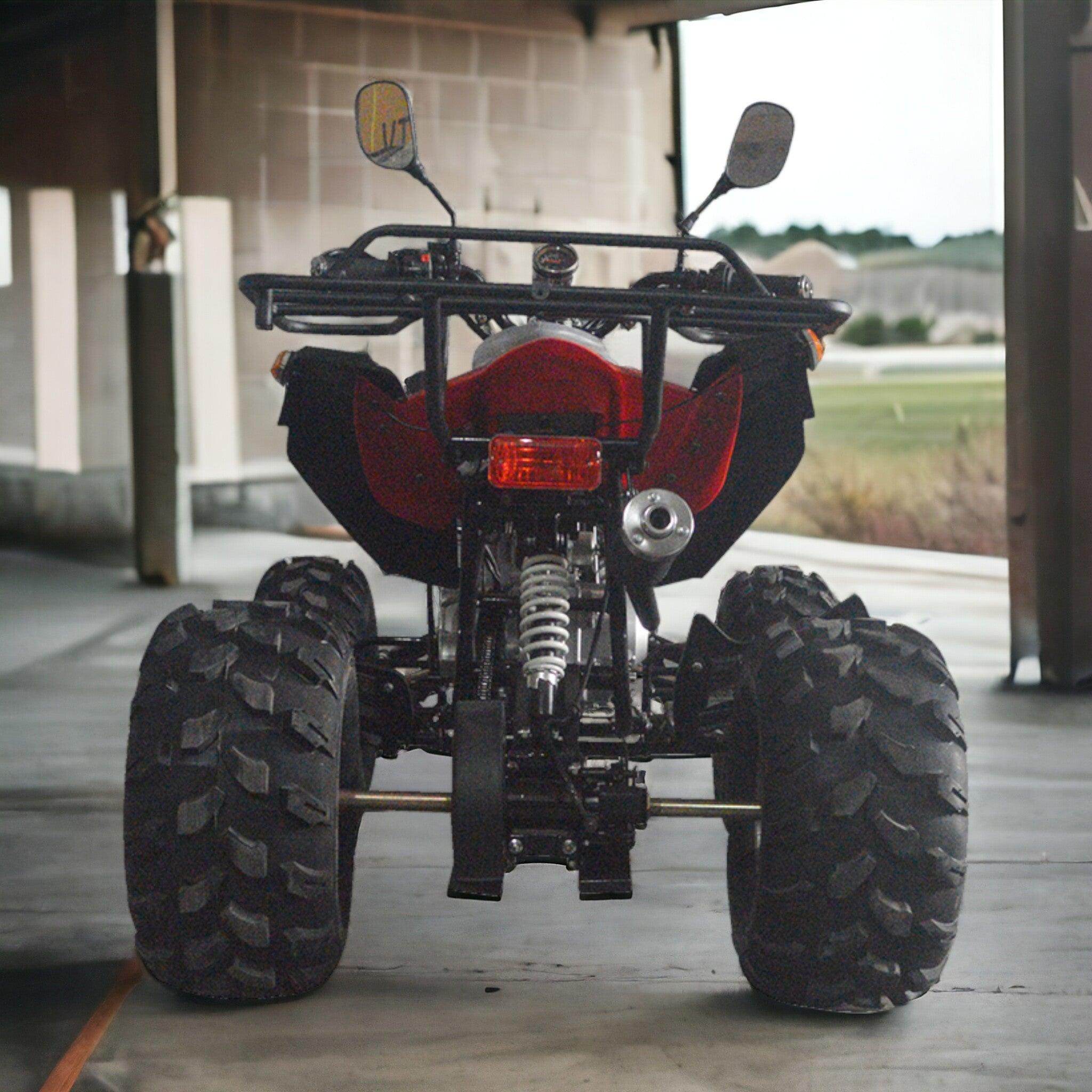 Atv Rear View 125CC Viper All Terrain ATV Red — 65km/h, Disc Brakes — PATOYS