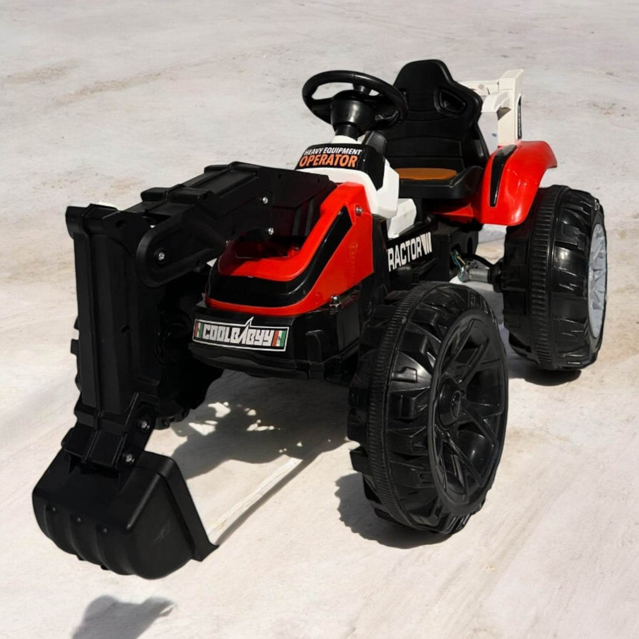 PATOYS 12V Avigo Excavator Construction JCB with Horn safety belt Digger Rideons and Wagons Battery Operated Ride On PATOYS