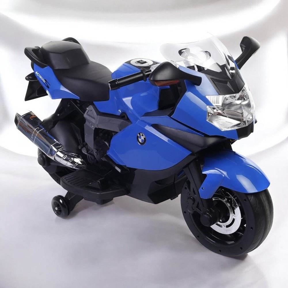PATOYS 12V BMW K1300S Type Battery Operated Ride on Bike For Kids with Hand Race (Up to Years) Blue