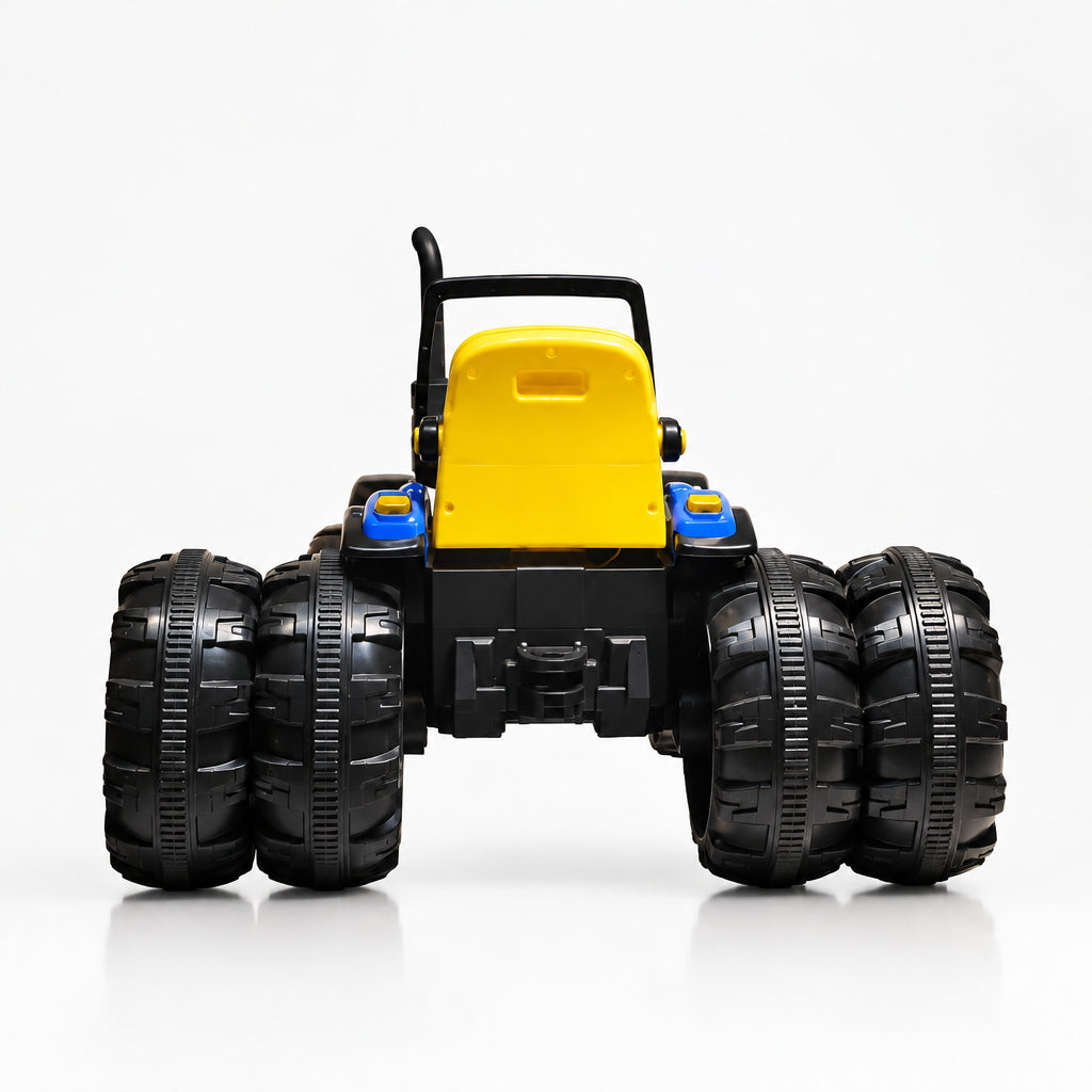 PATOYS 6688 Bahubali kids electric ride-on tractor with rear trolley, back view