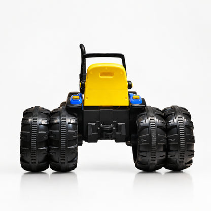 PATOYS 6688 Bahubali kids electric ride-on tractor with rear trolley, back view