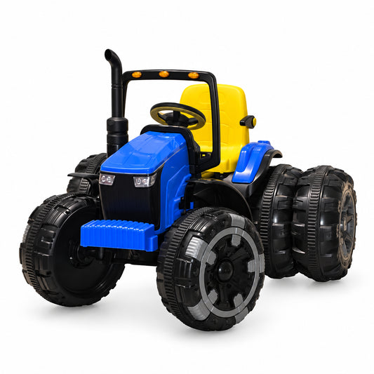 PATOYS 6688 Bahubali kids electric ride-on tractor with trolley, front side view