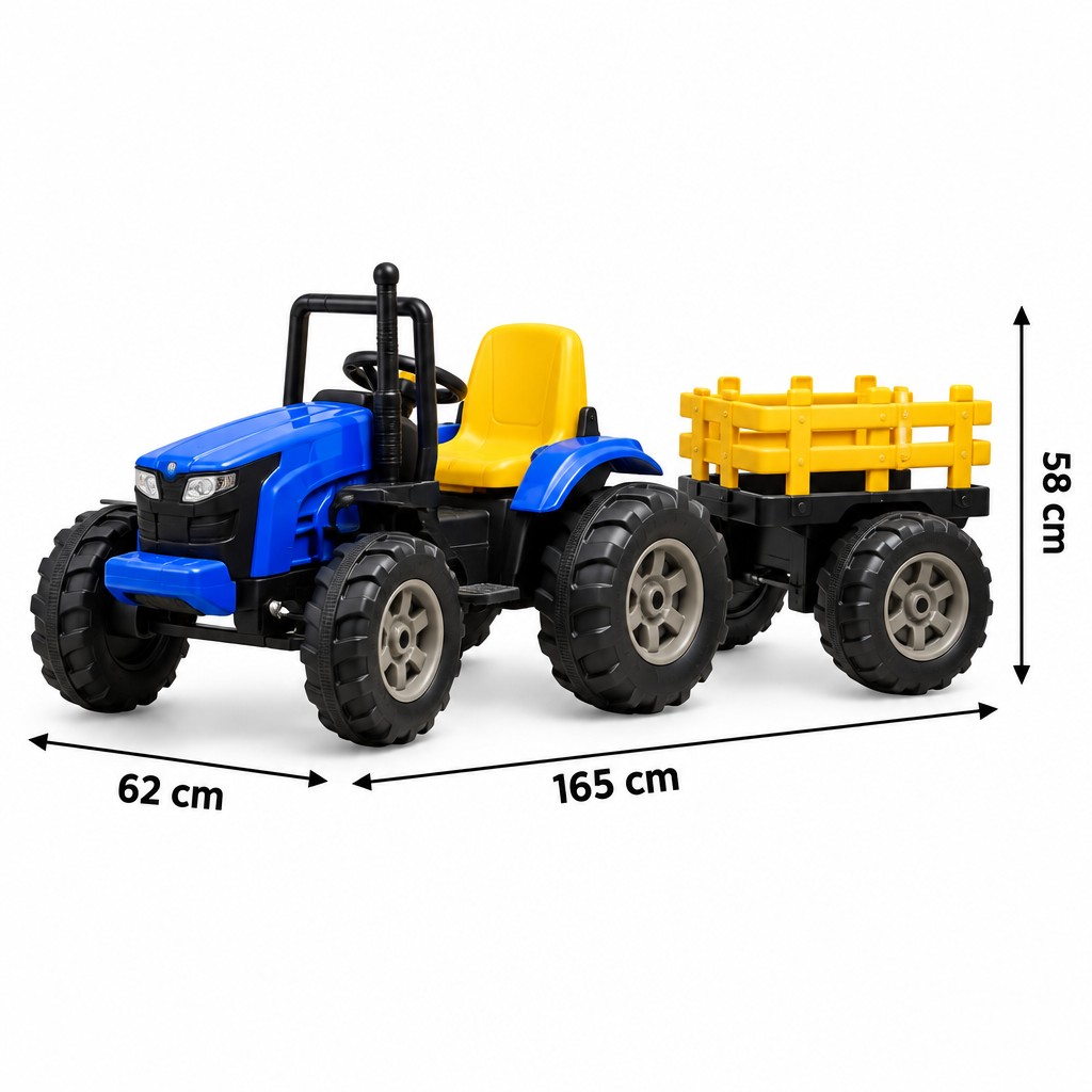 PATOYS 6688 Bahubali kids ride-on tractor with trolley, product view