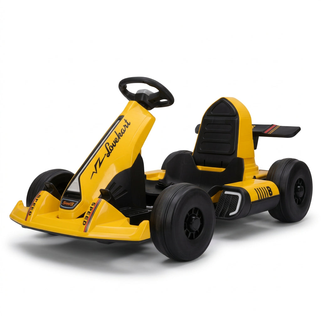 PATOYS Electric Go Kart for Kids LT-8688 - Yellow and Black Go Kart