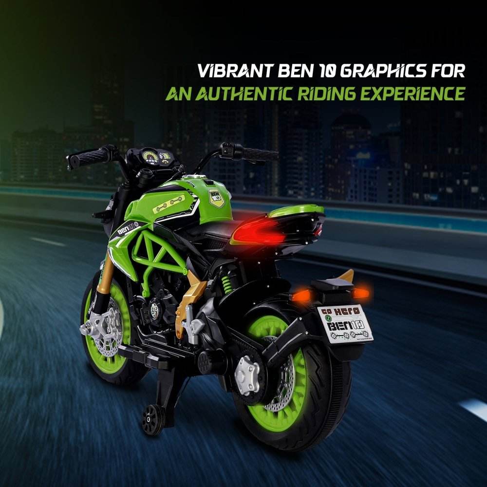 PATOYS Exclusive Officially Licensed Ben 10 Big Ride-On Bike 12 Volt for Kids