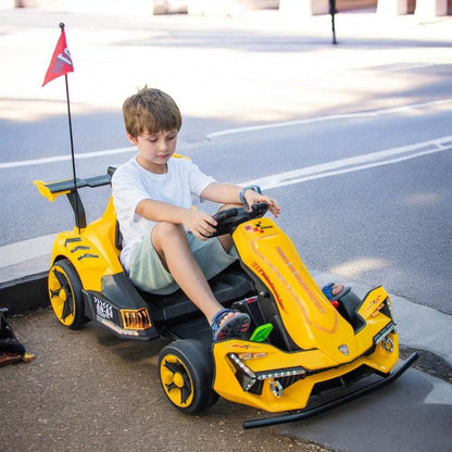 PATOYS Go Kart for Kids 24V Drift Cart with 300W Motors, EVA