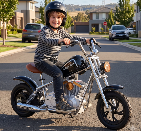 PATOYS Harley 24V Kids Ride-On Bike - Rear View