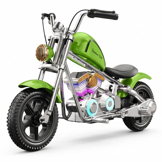 PATOYS Harley 24V Kids Ride-On Bike - Black Side View