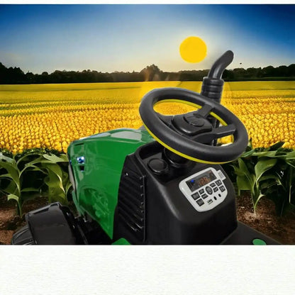 PATOYS | JD Kids Ride On Tractor | Baby Driving Tractor with Wagon | 12V | Age 2-7 Years - PATOYS