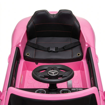PATOYS Kids Electric Ride-On Car – Seat and Safety Harness Detail, Pink Variant