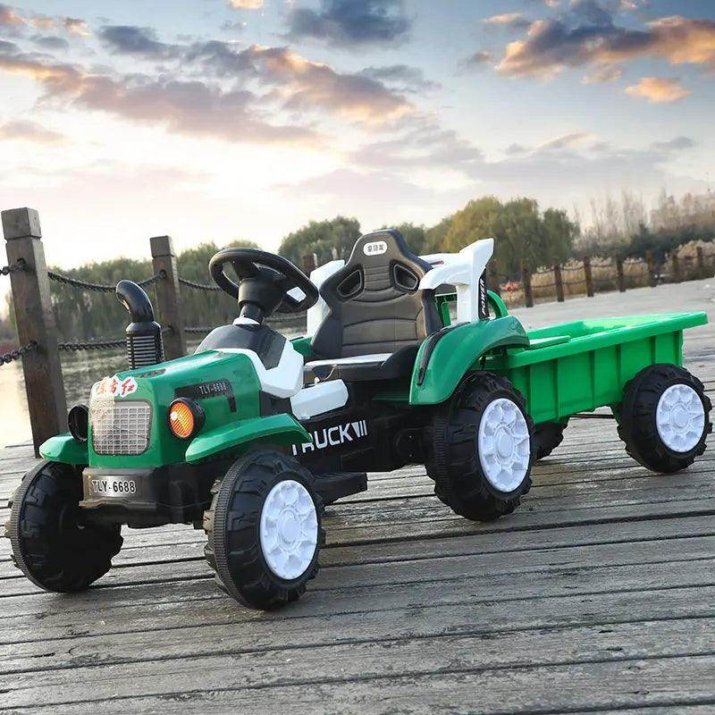 PATOYS Kids Ride on Farming Tractor with Trailor and remote