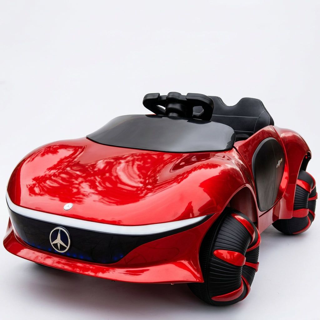 PATOYS Mercedes-Benz Style 12V Kids Electric Ride-On Car Red – Front Three-Quarter View