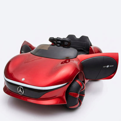 PATOYS Mercedes-Benz Style 12V Kids Electric Ride-On Car Red – Side View