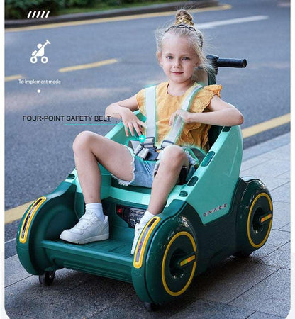 PATOYS | 12V 2 IN 1 Aerospace - Shutlle with remote USB Bluetooth 2 battery 2 motor kids ride ons - PATOYS