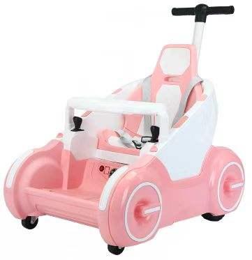 PATOYS | 12V 2 IN 1 Aerospace - Shutlle with remote USB Bluetooth 2 battery 2 motor kids ride ons Pink Ride on Car PATOYS