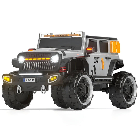 PATOYS | 12V 4 Wheel Drive 2 Seater Electric Battery Operated Ride on Jeep Truck for Kids Up to 8 Years KP906 (Colour May Vary) - PATOYS
