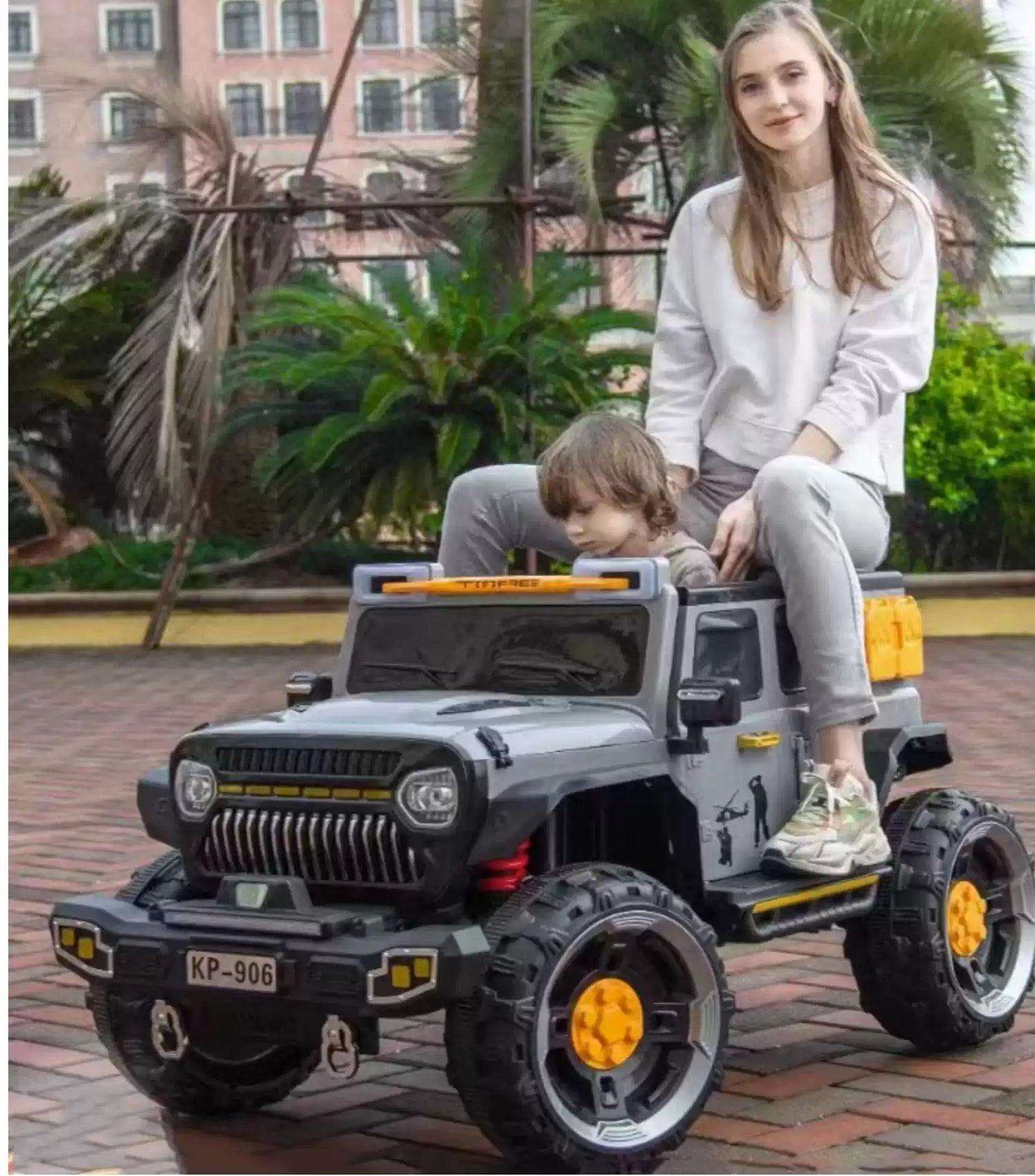 PATOYS | 12V 4 Wheel Drive 2 Seater Electric Battery Operated Ride on Jeep Truck for Kids Up to 8 Years KP906 (Colour May Vary) Ride on Jeep PATOYS