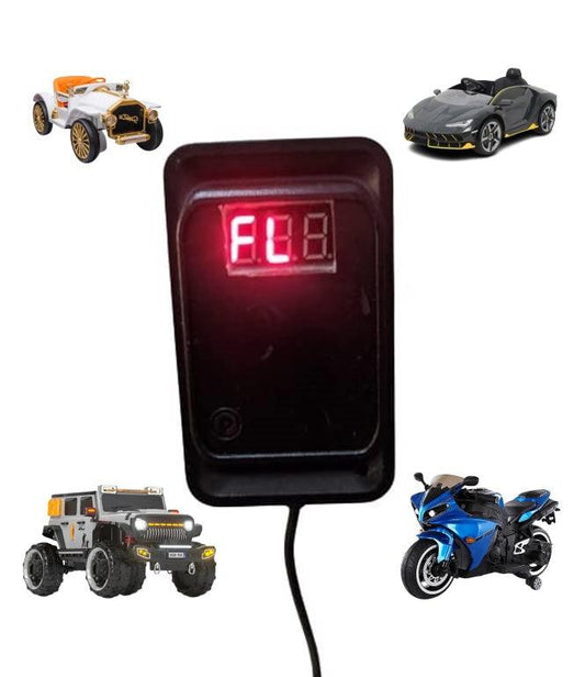 PATOYS | 12V Kid's Powered Digital Universal Original Charger with Charging Display Light-for kids car- Jeep - Bike - PATOYS