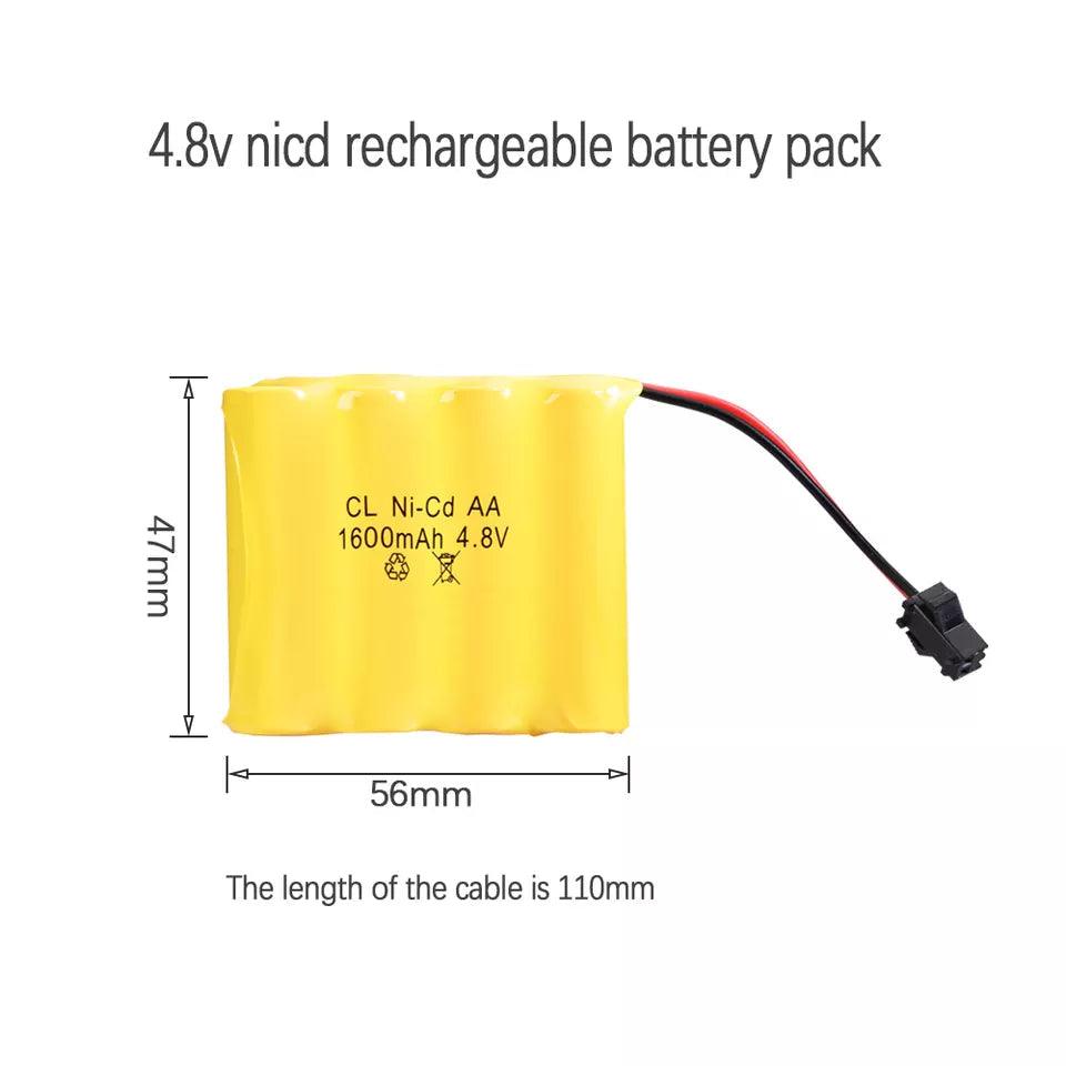 PATOYS | 1600mAh 4.8V Battery 4 Cell Pack CL Ni-Cd AA Replacement Parts PATOYS
