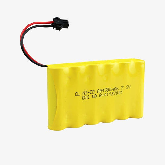 PATOYS | 4500mAh 7.2v AA 6 Cell Battery Pack with SM Connector for Cordless Phone, Toys, Car, DIY Project Battery - PATOYS