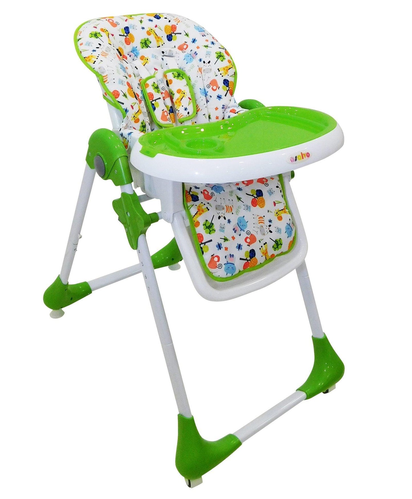 PATOYS | Asalvo 14900 High Chair with Wheels Jungle Print - Green High Chairs Asalvo