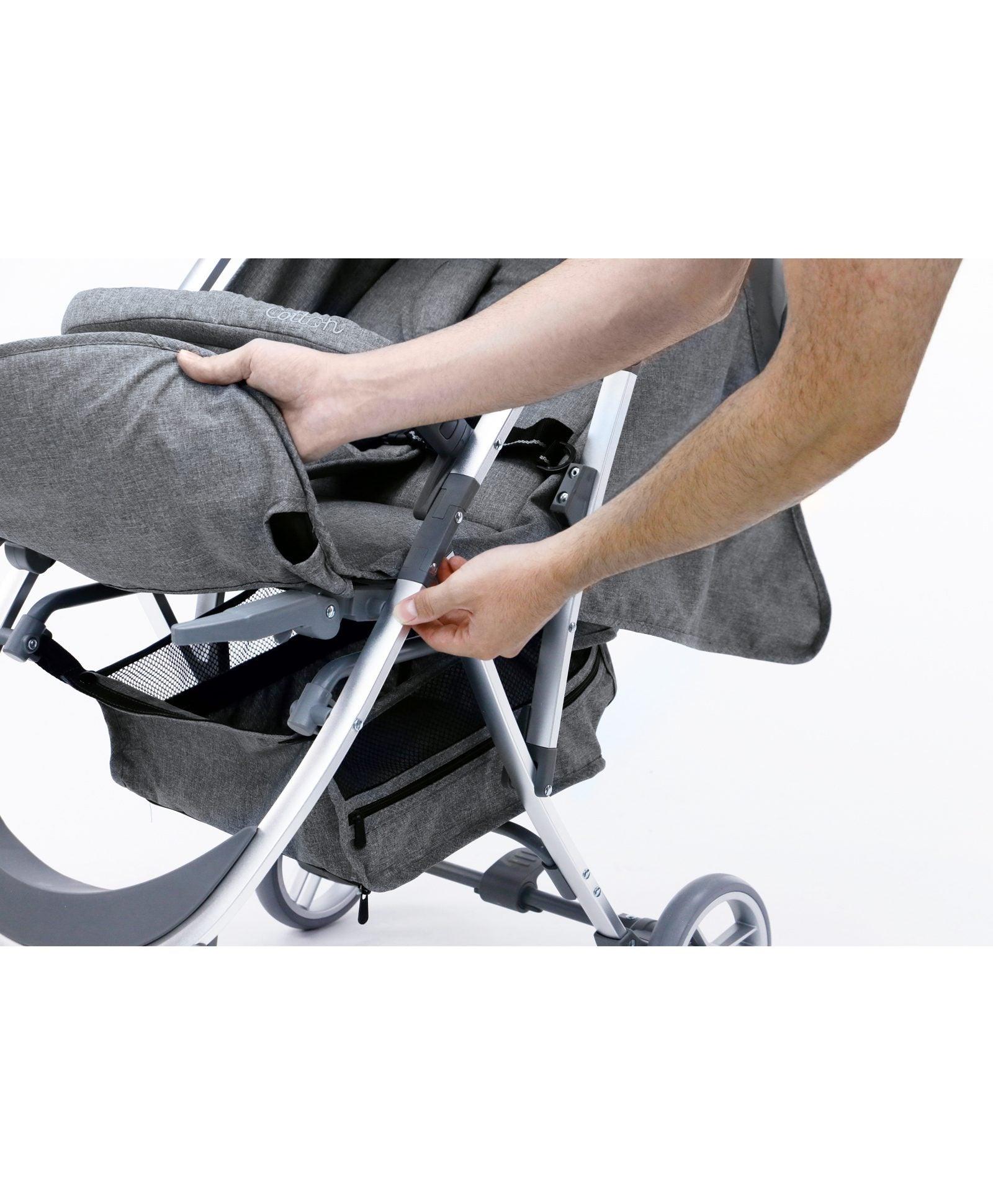 PATOYS | Asalvo | 16829 Stroller Cotton Grey Baby Stroller Asalvo