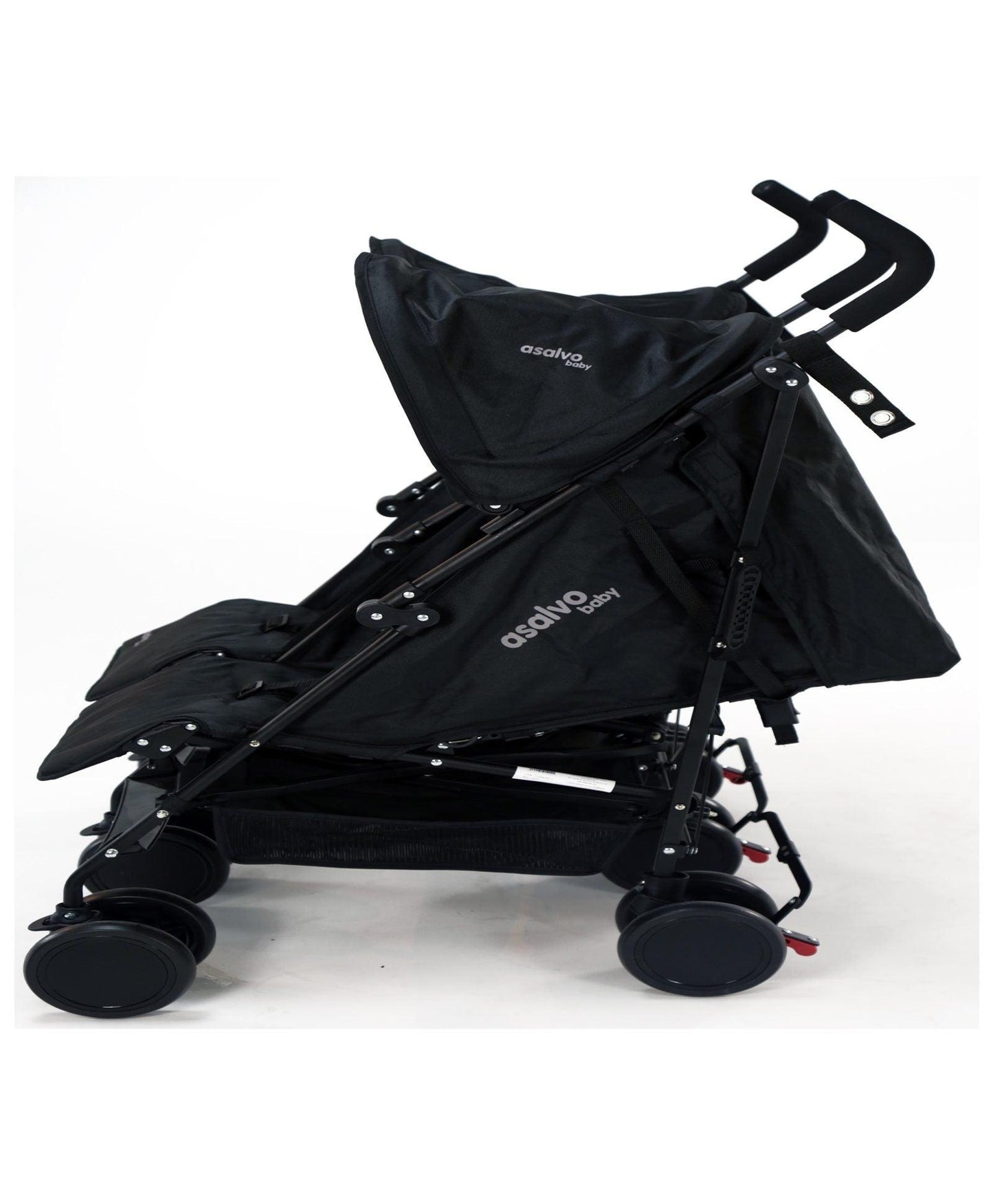 PATOYS | Asalvo Spain 14221 Double Stroller - Black - PATOYS
