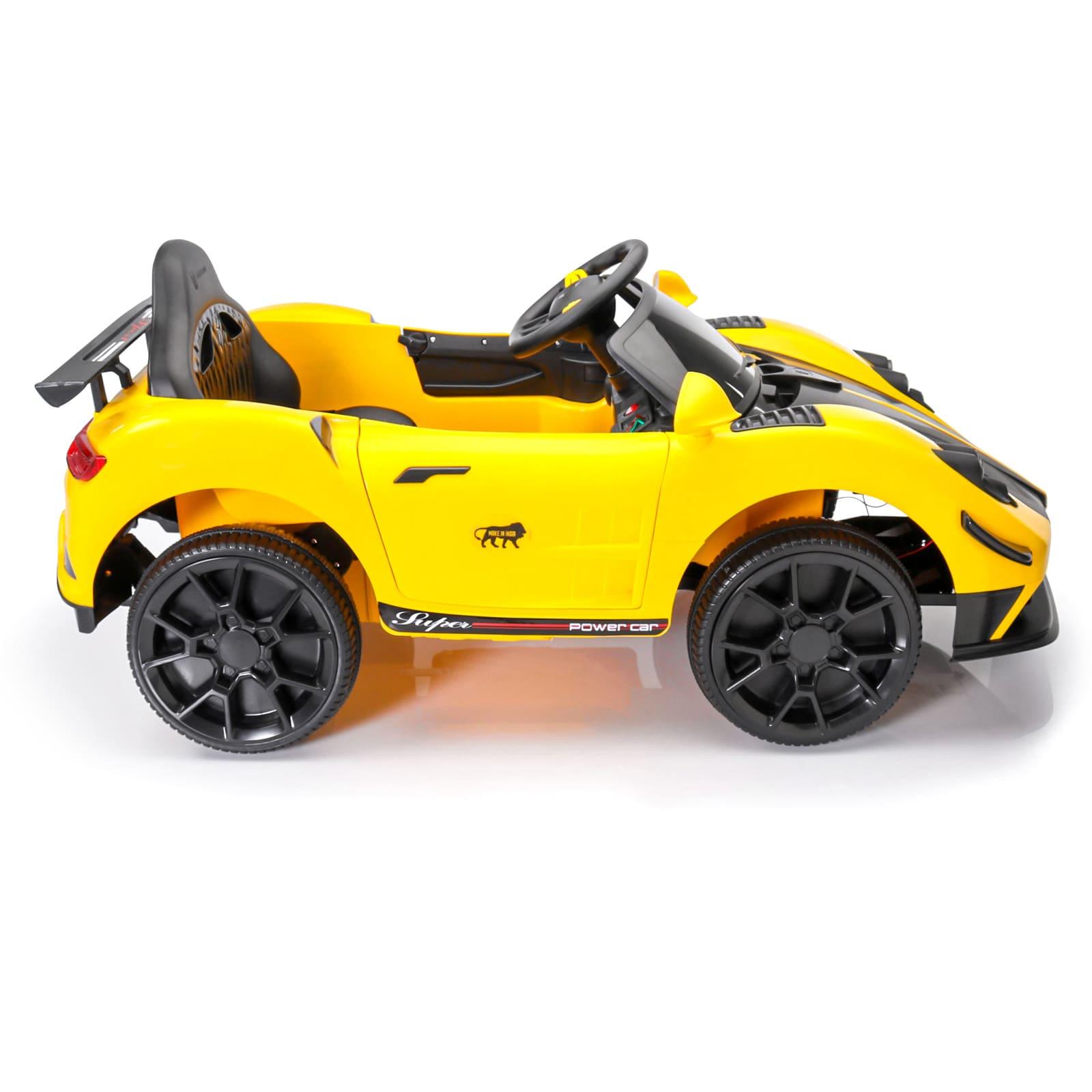 PATOYS | Battery Operated Ride On Car with Music and Lights | LFC-BDQ1589-Yellow Ride on Car PATOYS