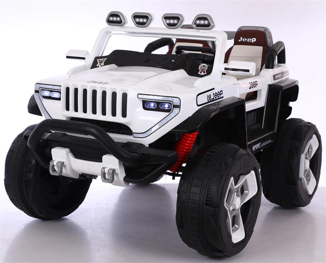 PATOYS | BDQ 1200 Jambo Size jeep 2 Seater Battery Operated 4x4 Ride on White Ride on Jeep PATOYS