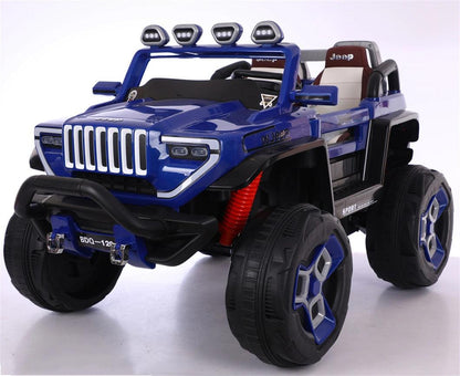 PATOYS | BDQ 1200 Jambo Size jeep 2 Seater Battery Operated 4x4 Ride on Blue Ride on Jeep PATOYS