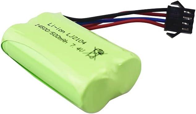 PATOYS | D10 7.4v 500mAh SM2P 4pin Connector Battery Rechargeable for RC Toys Model rechargeable battery PATOYS