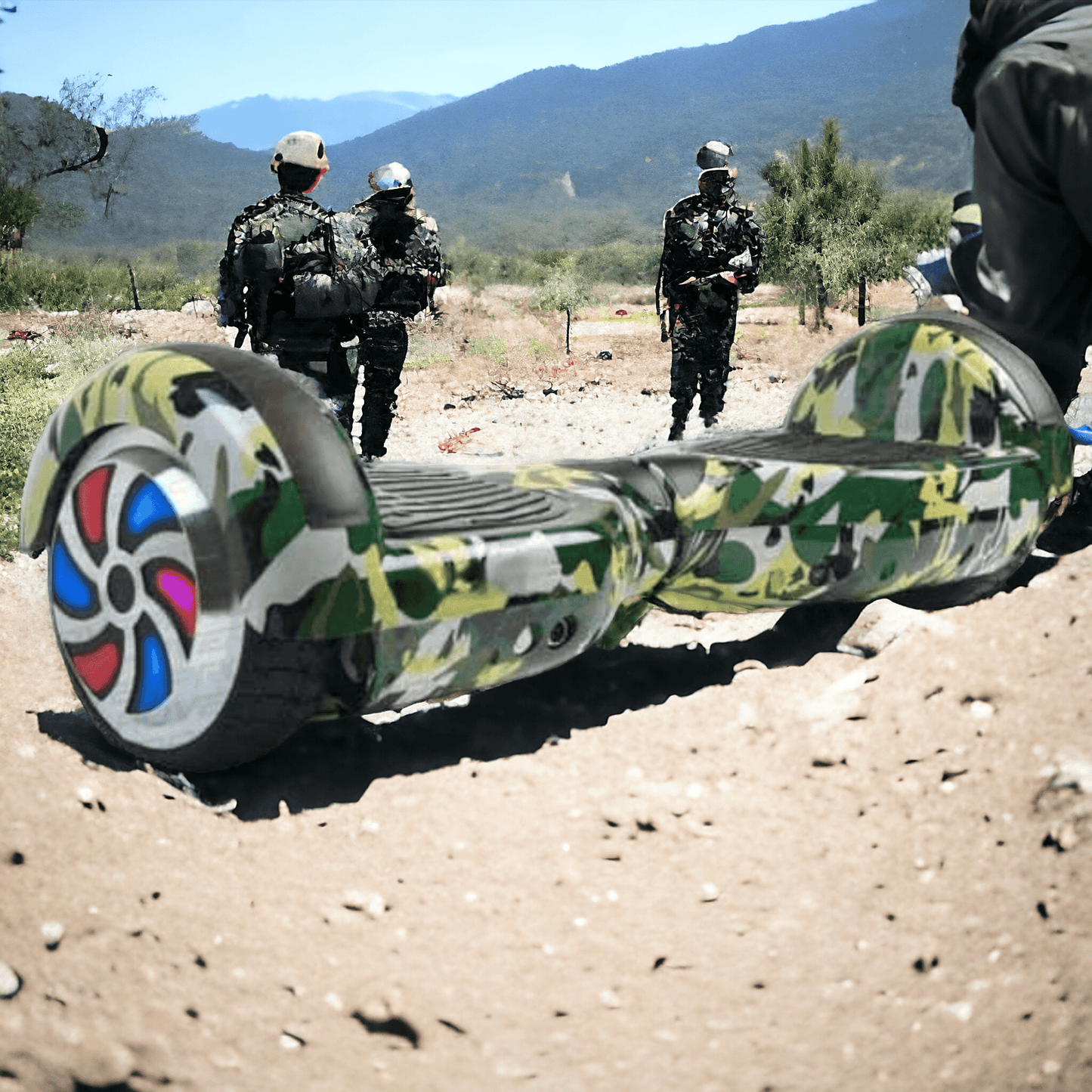 PATOYS | H6+ Green Military Hoverboard balancing wheel with Remote, Bag and Long Range Battery hoverboard PATOYS