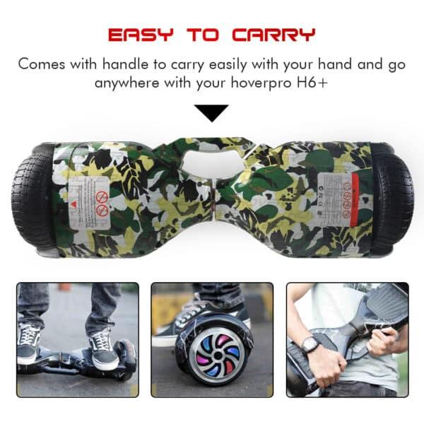 PATOYS | H6+ Green Military Hoverboard balancing wheel with Remote, Bag and Long Range Battery - PATOYS