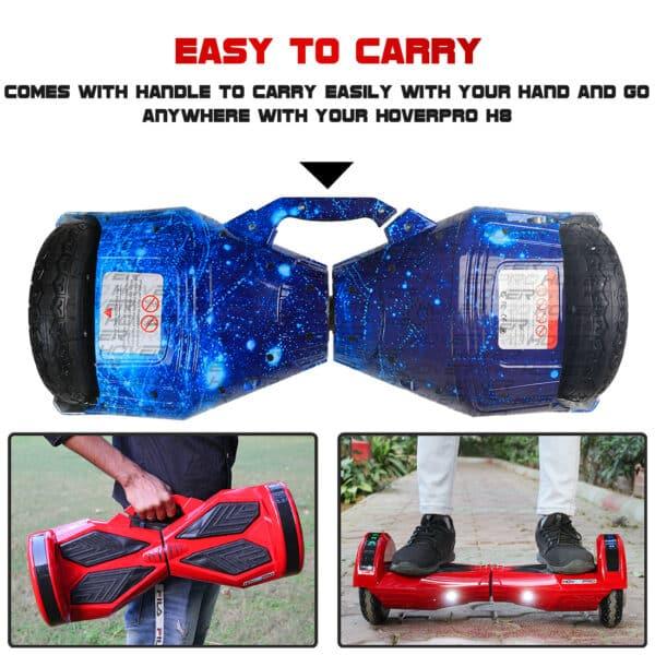 PATOYS | H8 Milkyway Hoverboard with Remote, Bag and Long Range Battery blue - PATOYS