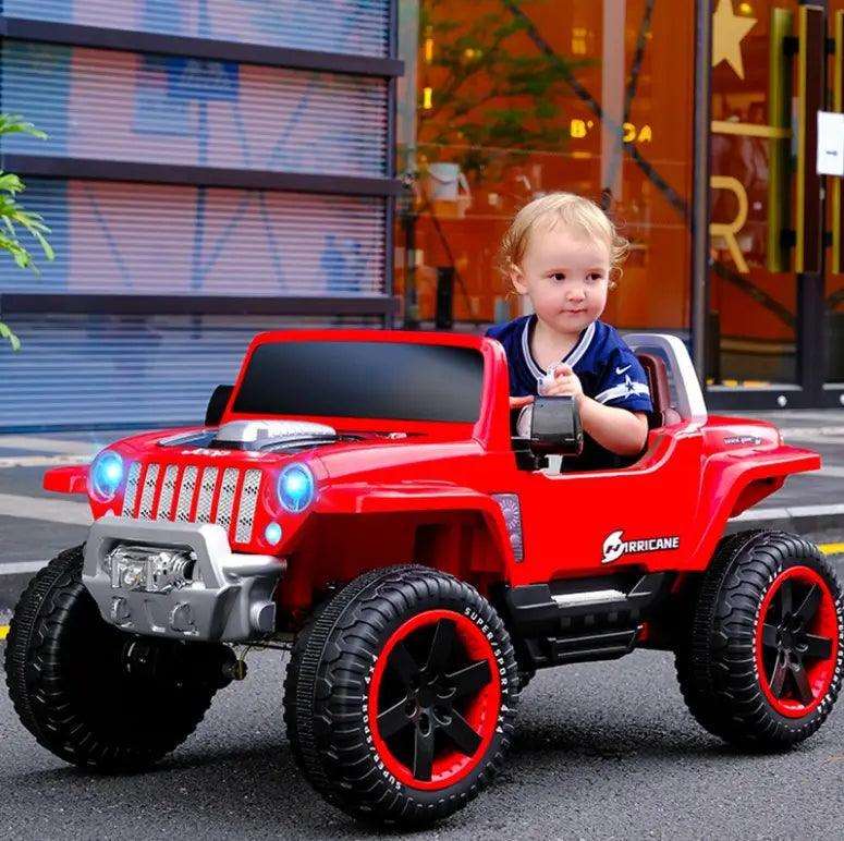PATOYS | Hurricane Kids Car, Rechargeable Battery-Operated Ride on Jeep for Kids Big jeep Red Ride on Jeep PATOYS