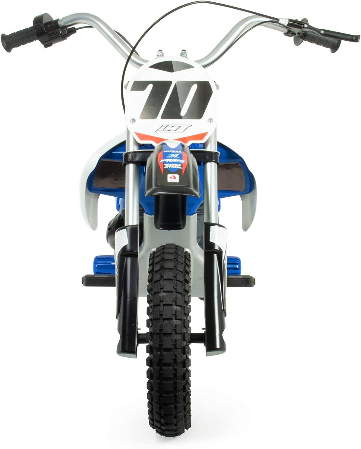 PATOYS | Injusa | Blue Fighter Motorcycle 24 Volt dirt bike for Children with Electric Brake Model: 6832 Ride on Bike Injusa