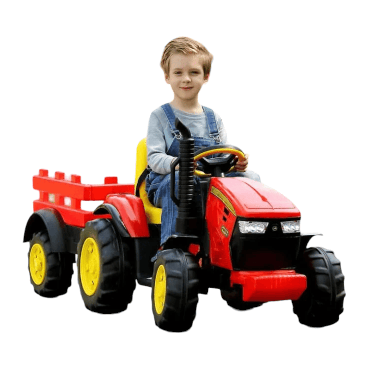 PATOYS | JOHNNY DEE Ride-On Tractor With Wagon Ground Force, 12-Volt - PATOYS