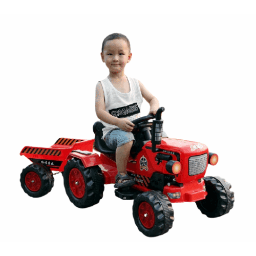 PATOYS | Kids Ride on Farming Tractor with Trailor and remote, Rechargeable Battery Operated for kids Construction Vehicles PATOYS
