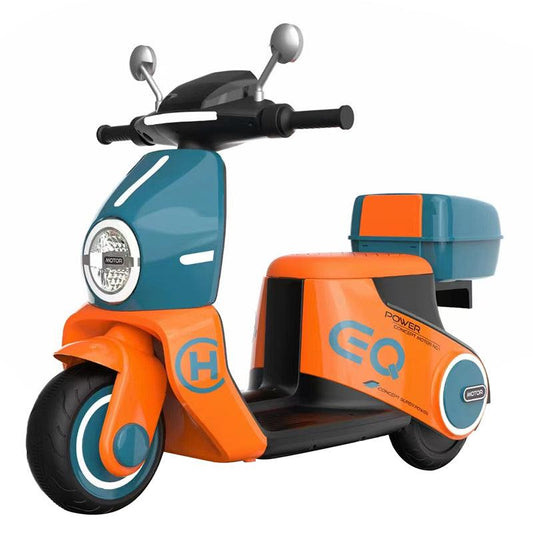 PATOYS | Nice Design Kids Motorcycle MDKP606 Battery Operated Ride On Scooty Scooter for 2-4 Orange Ride on Bike PATOYS