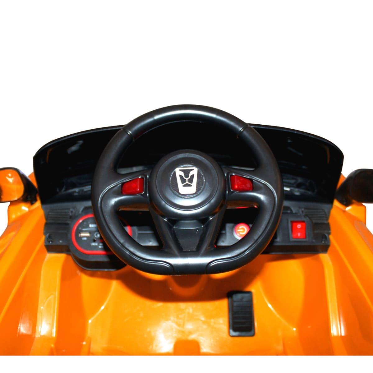PATOYS | Rambo-Lamboo Best Electric Car for Kids, Remote with Swing Function LFC-YKL-2688 | Orange Ride on Car PATOYS