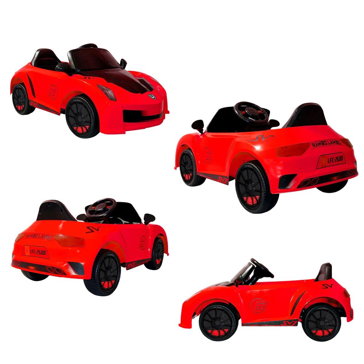 PATOYS | Rambo-Lamboo Best Electric Car for Kids, Remote with Swing Function LFC-YKL-2688 | Red - PATOYS