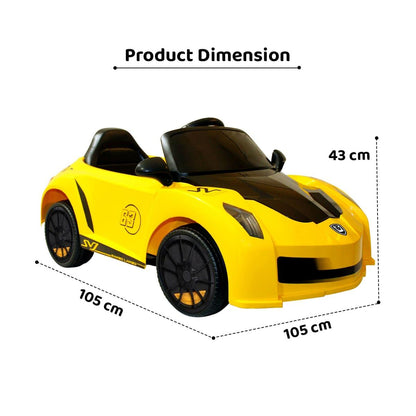 PATOYS | Rambo-Lamboo Best Electric Car for Kids, Remote with Swing Function LFC-YKL-2688 | Yellow Ride on Car PATOYS