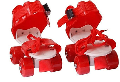 PATOYS | Skates for Kids Adjustable Inline Skating Shoes with School Sport 6-12 Years Unisex Red Activity Toys PATOYS