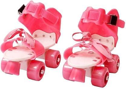 PATOYS | Skates for Kids Adjustable Inline Skating Shoes with School Sport 6-12 Years Unisex Pink Activity Toys PATOYS