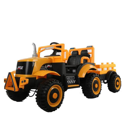 PATOYS | Super pull wind tractor truck battery operated off - road vehicle Yellow Construction Vehicles PATOYS