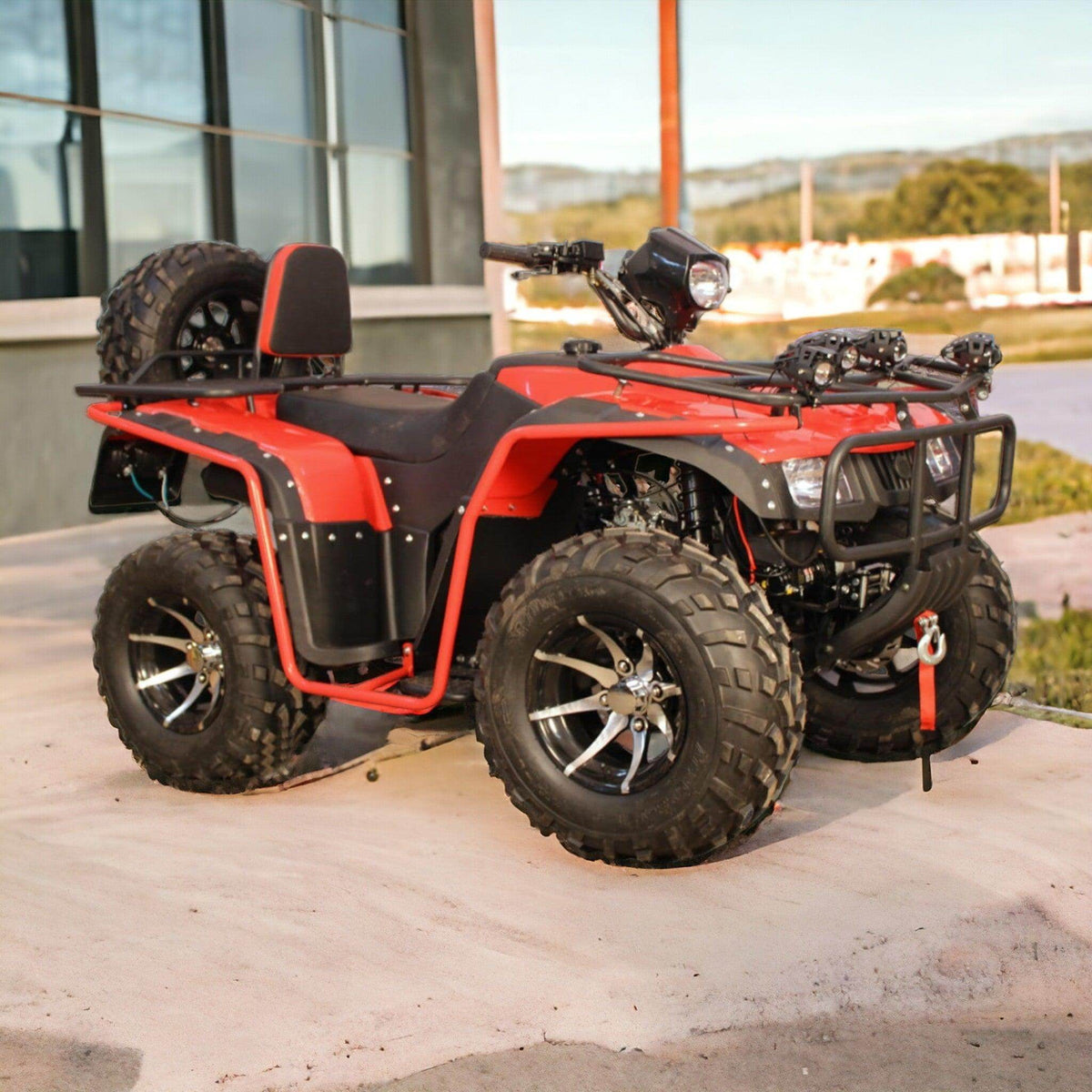 Red Atv 250CC Super Hunk ATV Red — 80km/h, Winch, 200kg Load — PATOYS